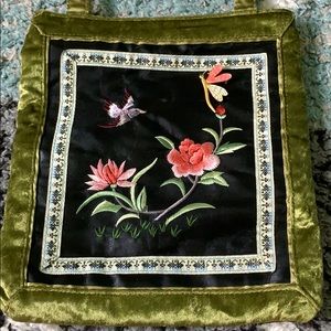 Green humming bird bag
